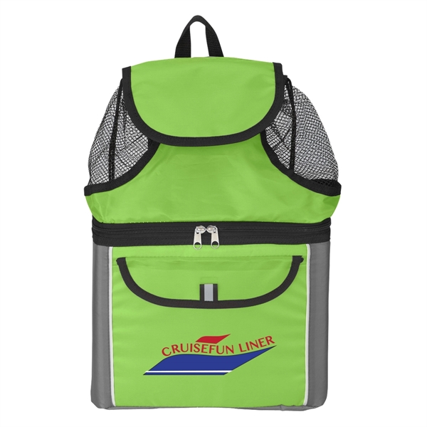 Beach backpack with mesh top compartment and adjustable padded shoulder straps.... from ASI 61125 Hit Promotional Products / Hit®