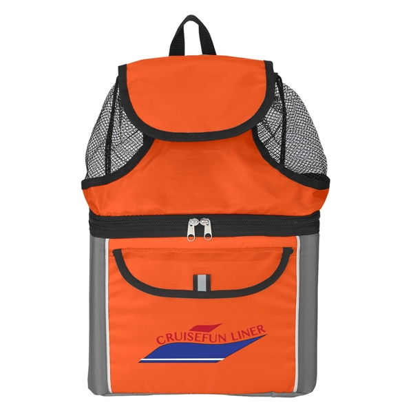 Beach backpack with mesh top compartment and adjustable padded shoulder straps.... from ASI 61125 Hit Promotional Products / Hit®