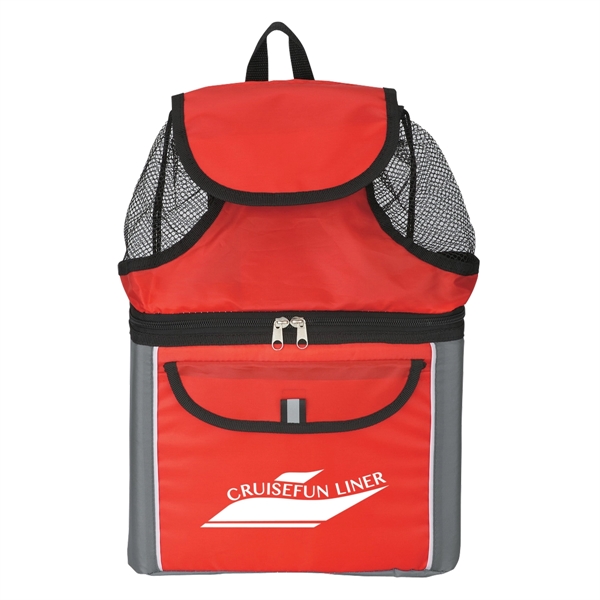 Beach backpack with mesh top compartment and adjustable padded shoulder straps.... from ASI 61125 Hit Promotional Products / Hit®