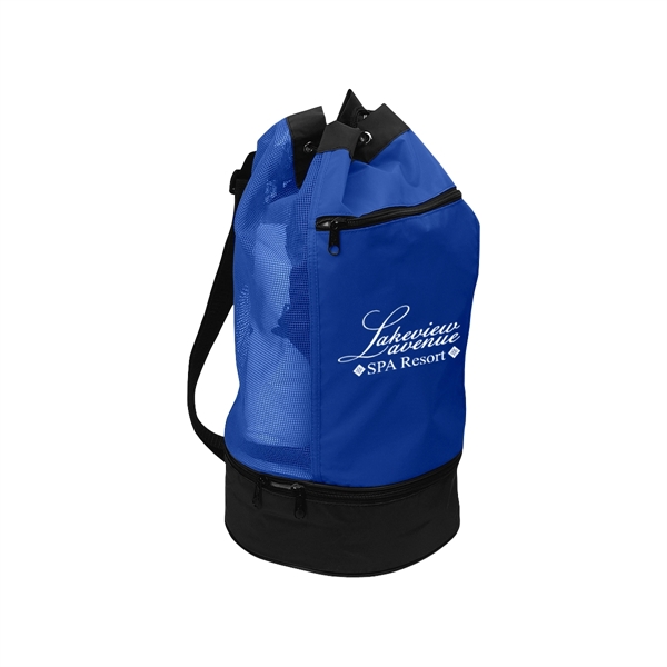 Beach bag with insulated lower compartment and outside front zippered pocket.... from ASI 61125 Hit Promotional Products / Hit®