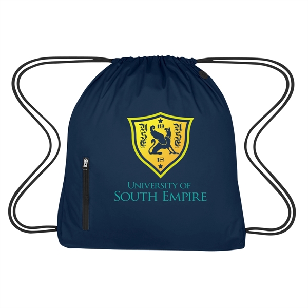 High density pongee nylon material drawstring pack.... from ASI 61125 Hit Promotional Products / Hit®