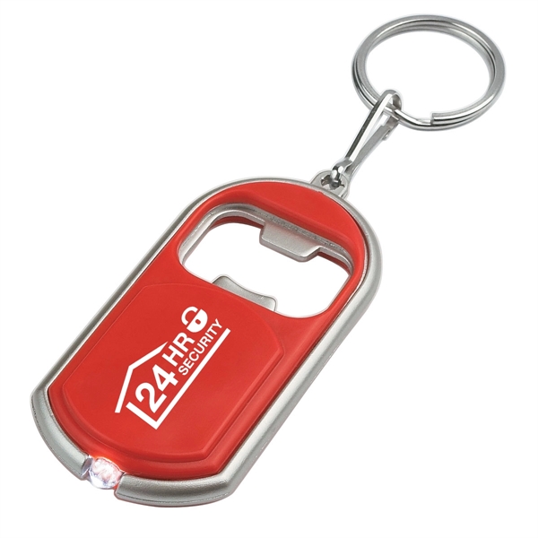 Bottle opener key chain with LED light.... from ASI 61125 Hit Promotional Products / Hit®