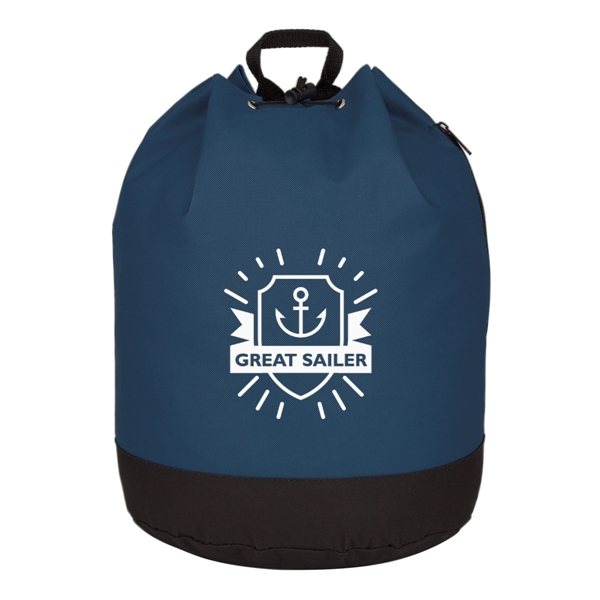 Drawstring tote / backpack with PVC lining and adjustable padded straps.... from ASI 61125 Hit Promotional Products / Hit®