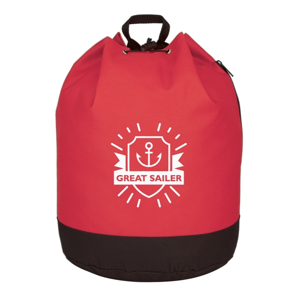 Drawstring tote / backpack with PVC lining and adjustable padded straps.... from ASI 61125 Hit Promotional Products / Hit®
