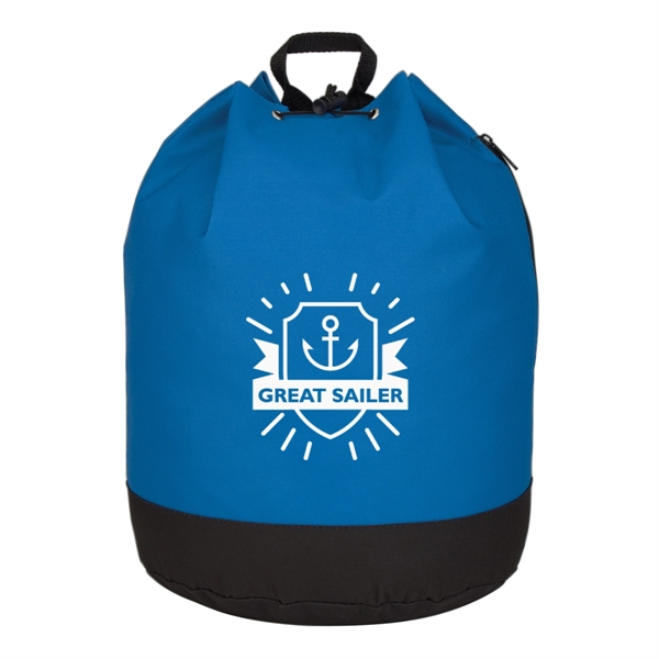 Drawstring tote / backpack with PVC lining and adjustable padded straps.... from ASI 61125 Hit Promotional Products / Hit®
