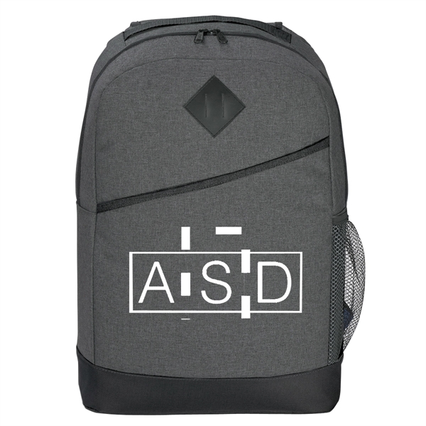 Backpack with adjustable padded shoulder straps and main compartment with padded... from ASI 61125 Hit Promotional Products / Hit®