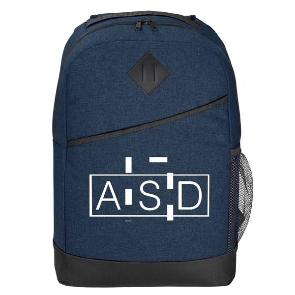 Backpack with adjustable padded shoulder straps and main compartment with padded... from ASI 61125 Hit Promotional Products / Hit®