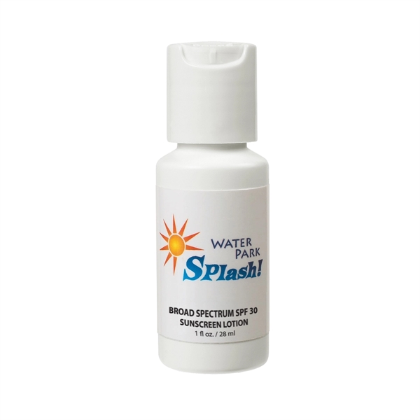 1 oz. SPF 30 Sunscreen Bottle. Broad Spectrum Formula Protects Against... from ASI 61125 Hit Promotional Products / Hit®