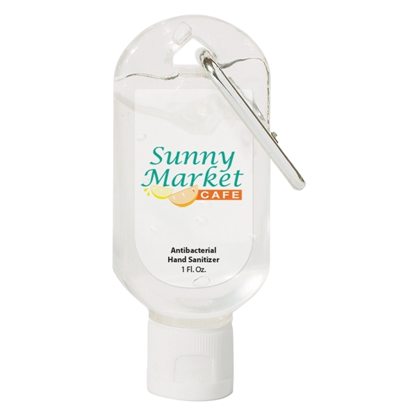 1 oz. Hand Sanitizer with Carabiner.  Lightly Scented.... from ASI 61125 Hit Promotional Products / Hit®