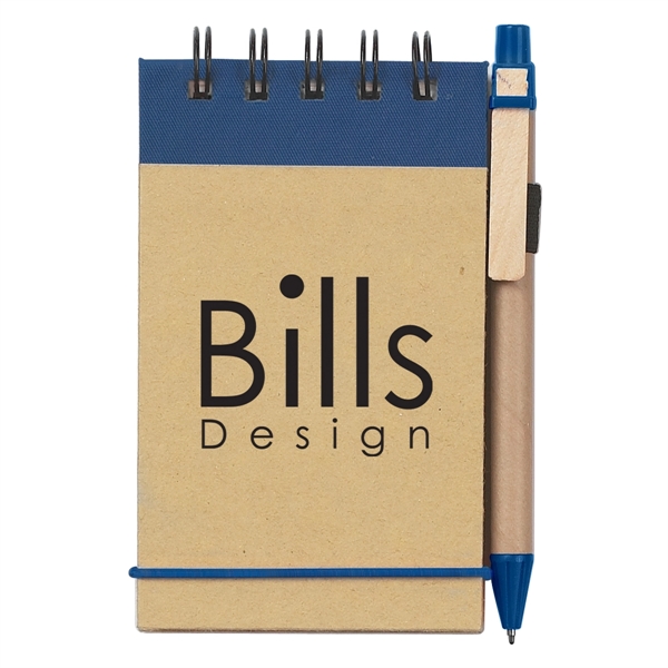 Eco-friendly spiral jotter and pen with elastic pen loop and elastic... from ASI 61125 Hit Promotional Products / Hit®