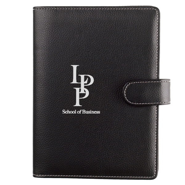 Pebble grain 5" x 7" portfolio with elastic pen loop.... from ASI 61125 Hit Promotional Products / Hit®