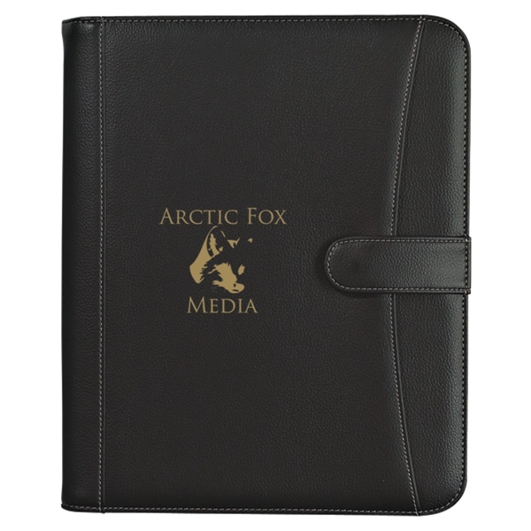 Pebble grain 8 1/2" x 11" zippered portfolio with calculator.... from ASI 61125 Hit Promotional Products / Hit®