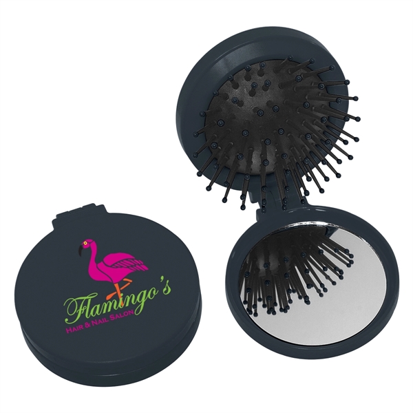 Two in one kit, features a brush and shatter resistant mirror.... from ASI 61125 Hit Promotional Products / Hit®