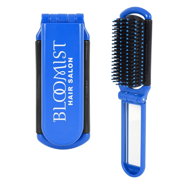 Folding brush and mirror.... from ASI 61125 Hit Promotional Products / Hit®