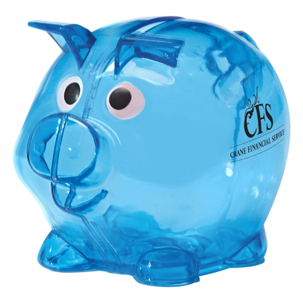 Plastic bank with removable plug for coin retrieval.... from ASI 61125 Hit Promotional Products / Hit®