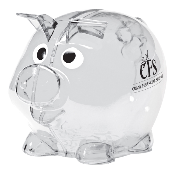 Plastic bank with removable plug for coin retrieval.... from ASI 61125 Hit Promotional Products / Hit®