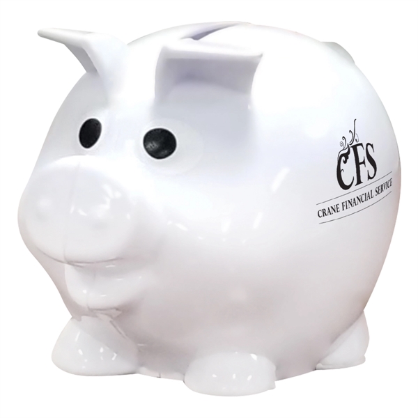 Plastic bank with removable plug for coin retrieval.... from ASI 61125 Hit Promotional Products / Hit®