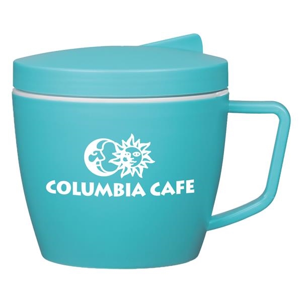 14 oz. Thermal Mug with Spoon and Fork Set keeps food... from ASI 61125 Hit Promotional Products / Hit®