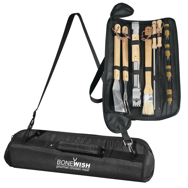 Barbecue set with shoulder strap and handle.... from ASI 61125 Hit Promotional Products / Hit®