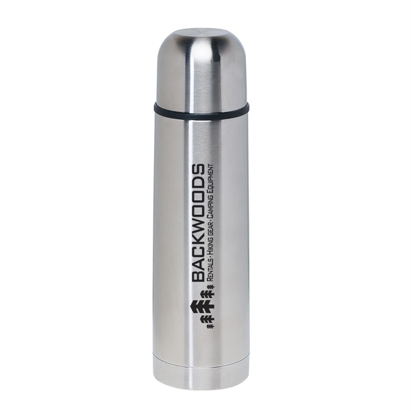 Stainless steel insulated thermos with screw on, spill resistant lid.... from ASI 61125 Hit Promotional Products / Hit®