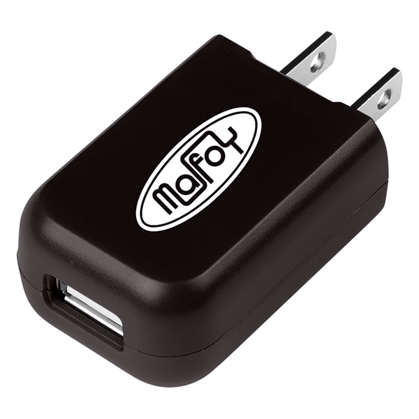 Rectangular UL Listed USB A/C Adapter charges fast and efficiently at... from ASI 61125 Hit Promotional Products / Hit®