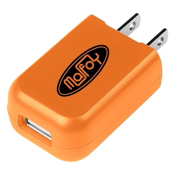 Rectangular UL Listed USB A/C Adapter charges fast and efficiently at... from ASI 61125 Hit Promotional Products / Hit®