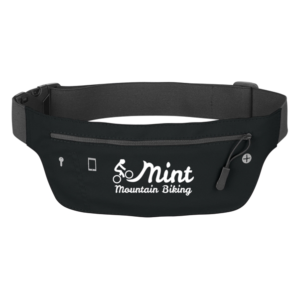 Running Belt Fanny Pack. Lg Zippered Front Pocket. Inside Key Pocket.... from ASI 61125 Hit Promotional Products / Hit®