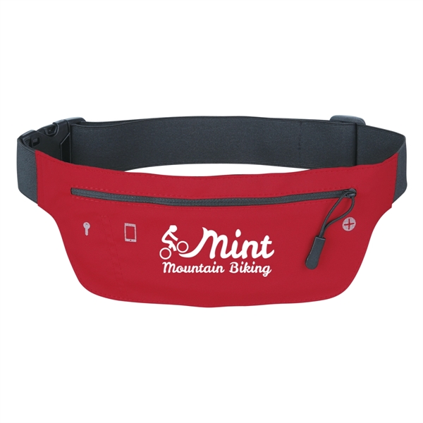 Running Belt Fanny Pack. Lg Zippered Front Pocket. Inside Key Pocket.... from ASI 61125 Hit Promotional Products / Hit®