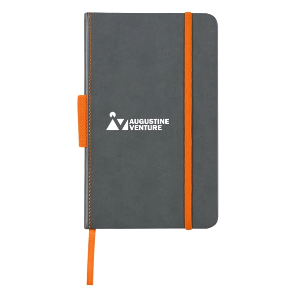 80 page lined 5" x 8" notebook with leatherette cover, matching... from ASI 61125 Hit Promotional Products / Hit®