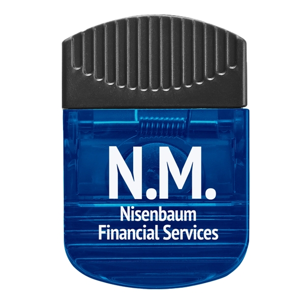 Wide Rectangle Clip.  Spring-Loaded Hinge.  Magnet on Back Side.... from ASI 61125 Hit Promotional Products / Hit®