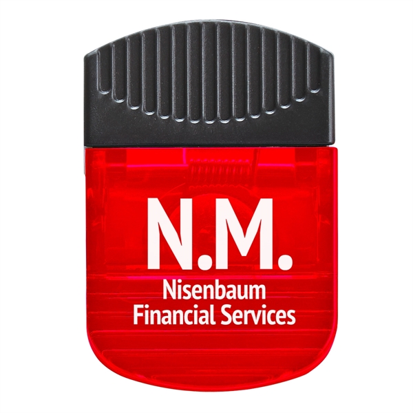 Wide Rectangle Clip.  Spring-Loaded Hinge.  Magnet on Back Side.... from ASI 61125 Hit Promotional Products / Hit®