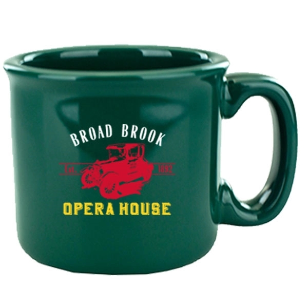 15 oz. green colored stoneware mug.... from ASI 46573 Cooper & Clement Inc
