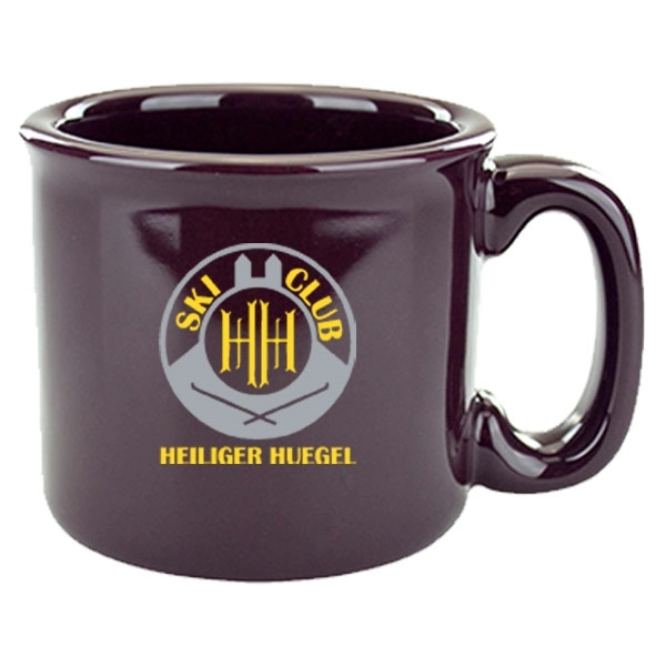 15 oz. dark plum colored stoneware mug.... from ASI 46573 Cooper & Clement Inc