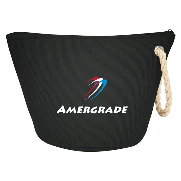600D polyester cosmetic bag with rope strap... from ASI 61125 Hit Promotional Products / Hit®