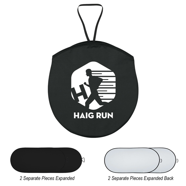 39" x 19 3/4" collapsible sun shade for car windshield with... from ASI 61125 Hit Promotional Products / Hit®