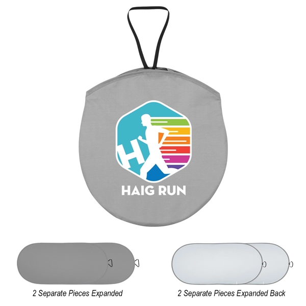 39" x 19 3/4" collapsible sun shade for car windshield with... from ASI 61125 Hit Promotional Products / Hit®