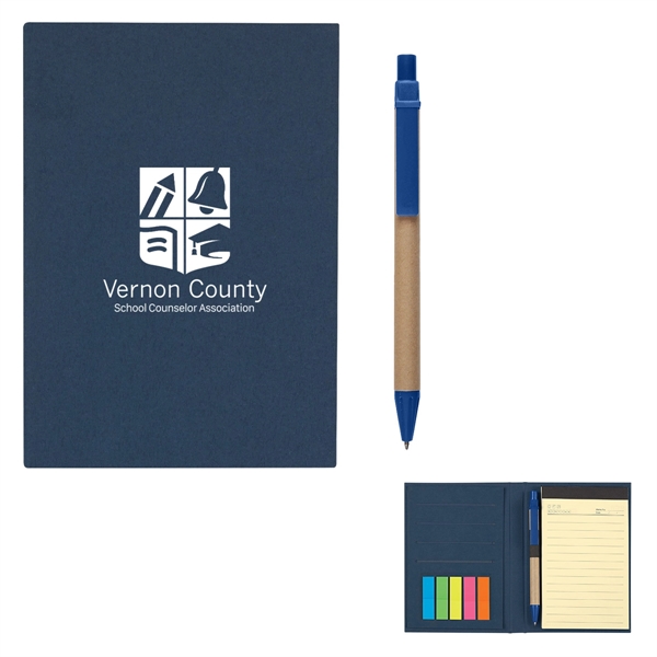 MeetingMate Notebook With Pen And Sticky Flags Matching Pen Has Paper... from ASI 61125 Hit Promotional Products / Hit®