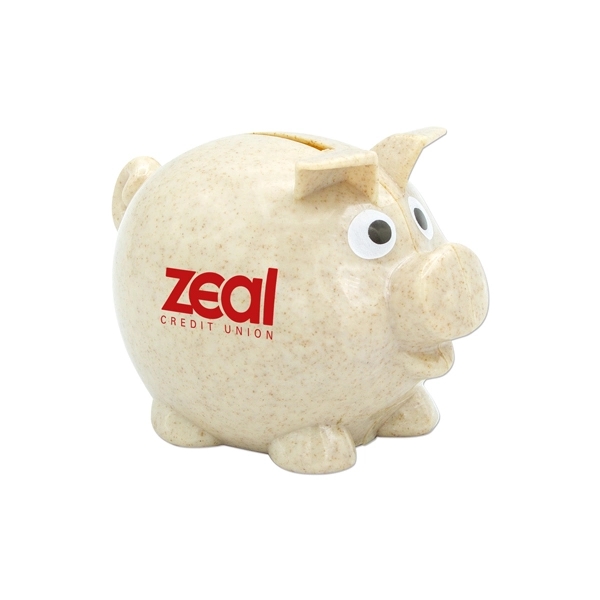 4" x 2 3/4" wheat piggy bank with customization.... from ASI 98360 WOWLine / WOWLine®