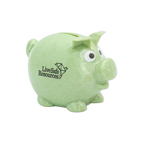 4" x 2 3/4" wheat piggy bank with customization.... from ASI 98360 WOWLine / WOWLine®