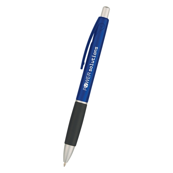 Plunger action pen with rubber grip... from ASI 61125 Hit Promotional Products / Hit®