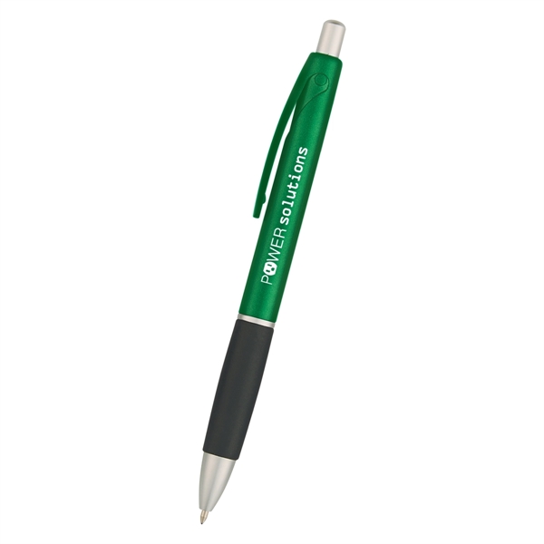 Plunger action pen with rubber grip... from ASI 61125 Hit Promotional Products / Hit®