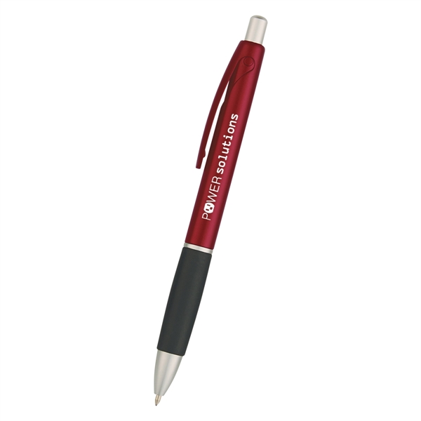 Plunger action pen with rubber grip... from ASI 61125 Hit Promotional Products / Hit®