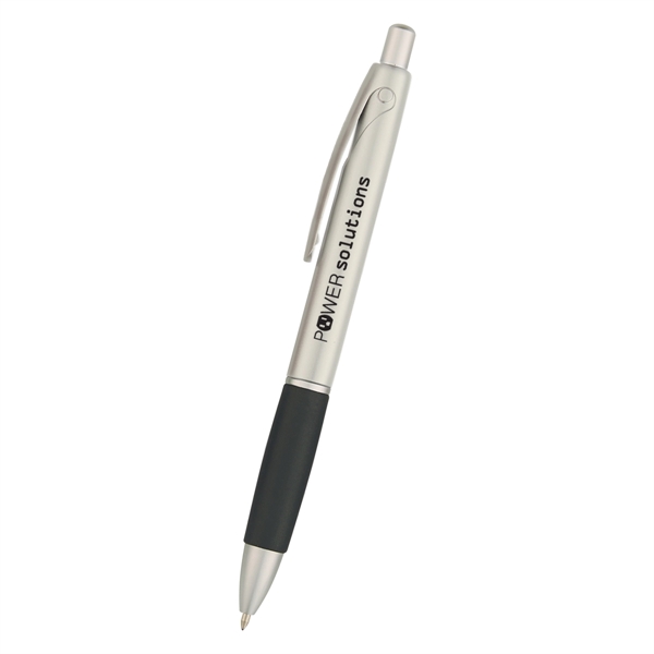 Plunger action pen with rubber grip... from ASI 61125 Hit Promotional Products / Hit®