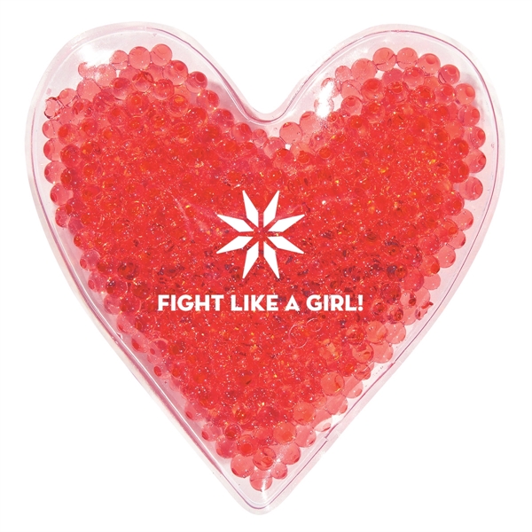 Heart shaped hot / cold pack of gel beads for sore... from ASI 61125 Hit Promotional Products / Hit®
