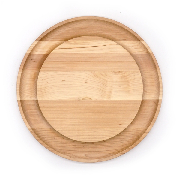16" round wooden cheese board with well... from ASI 63017 J K Adams