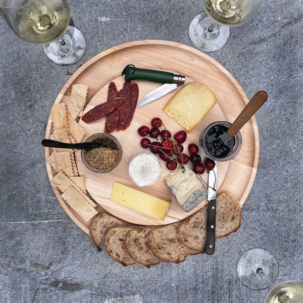 16" round wooden cheese board with well... from ASI 63017 J K Adams