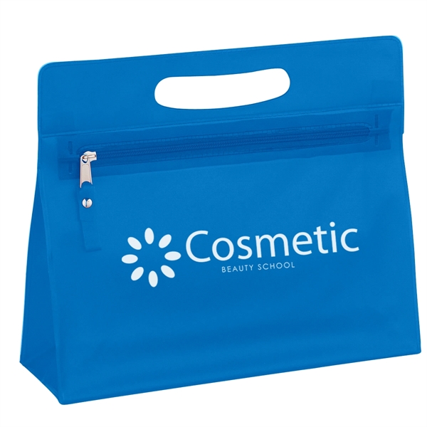 9 3/4" x 8" Vanity bag with translucent design, zip closure... from ASI 61125 Hit Promotional Products / Hit®