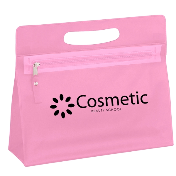 9 3/4" x 8" Vanity bag with translucent design, zip closure... from ASI 61125 Hit Promotional Products / Hit®