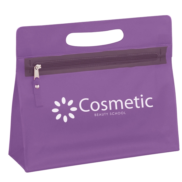 9 3/4" x 8" Vanity bag with translucent design, zip closure... from ASI 61125 Hit Promotional Products / Hit®