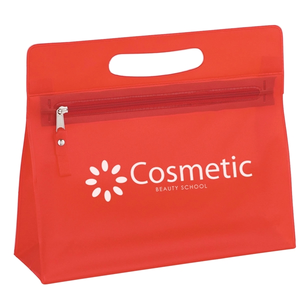 9 3/4" x 8" Vanity bag with translucent design, zip closure... from ASI 61125 Hit Promotional Products / Hit®